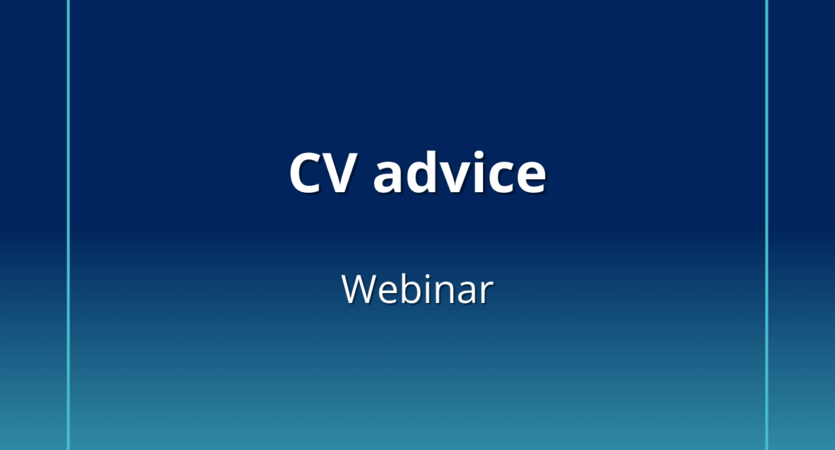 CV advice webinar