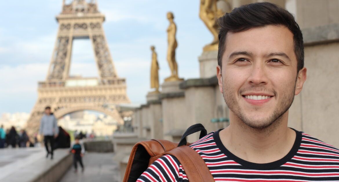 Man doing a phd abroad in paris