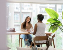 Financial advisor meets with her client