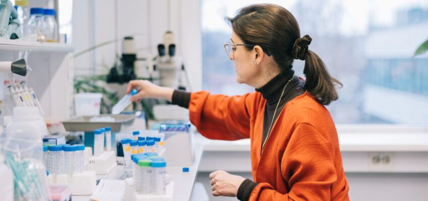 Female scientist working at laboratory