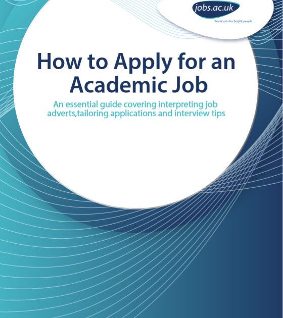 how to apply for an academic job